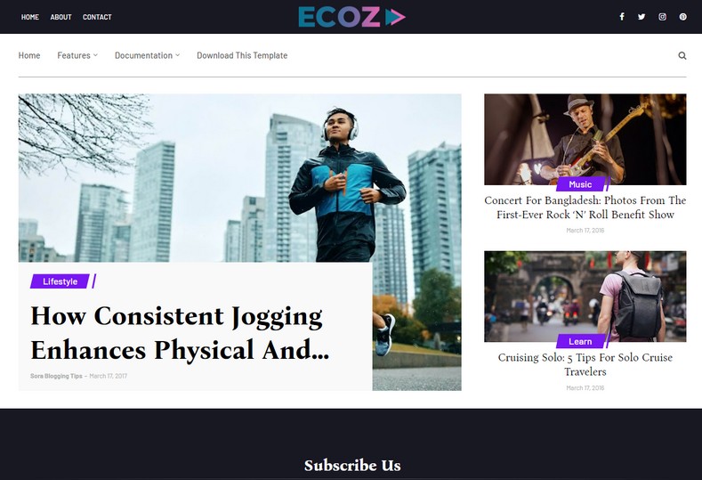 Ecoz Blogger Template