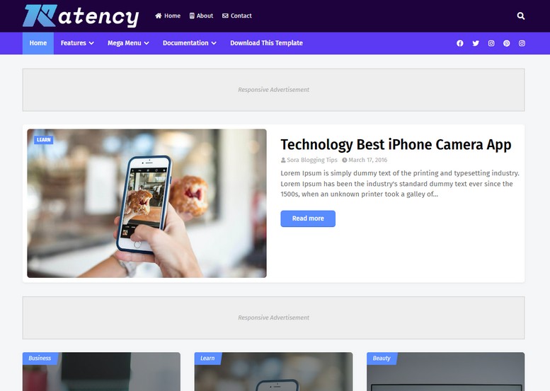 Katency Blogger Template