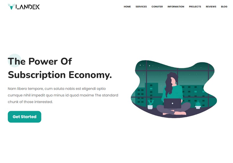 Landek Blogger Template