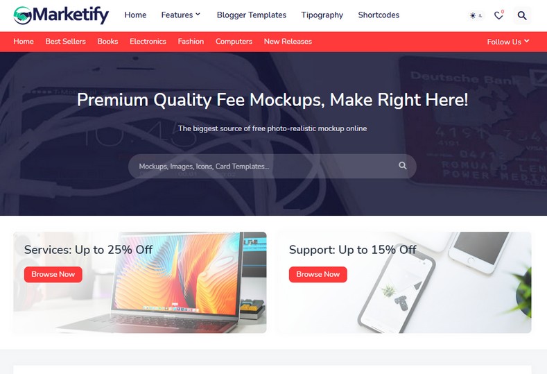 Marketify Blogger Template