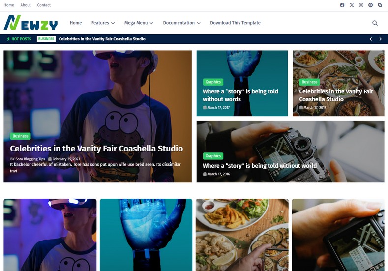 Newzy Blogger Template