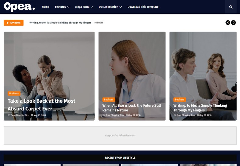 Opea Blogger Template
