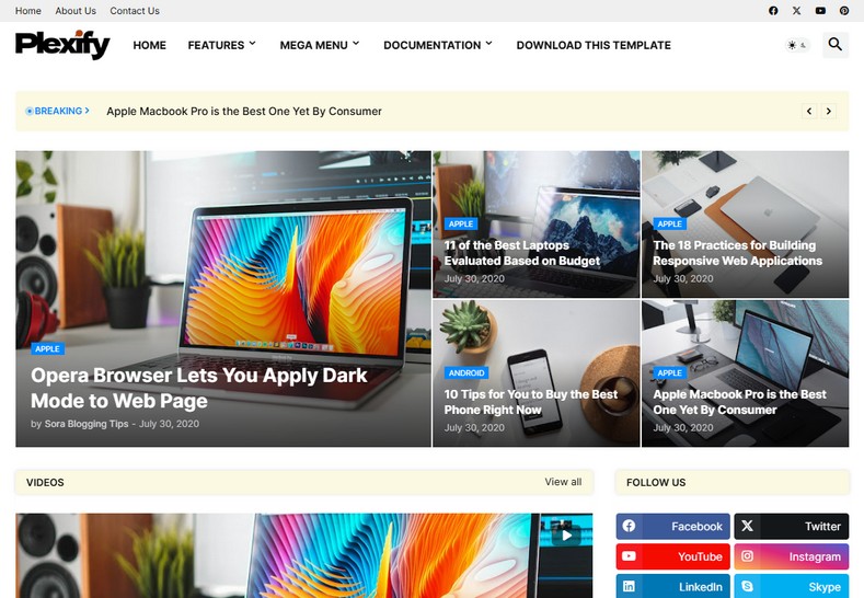 Plexify Blogger Template