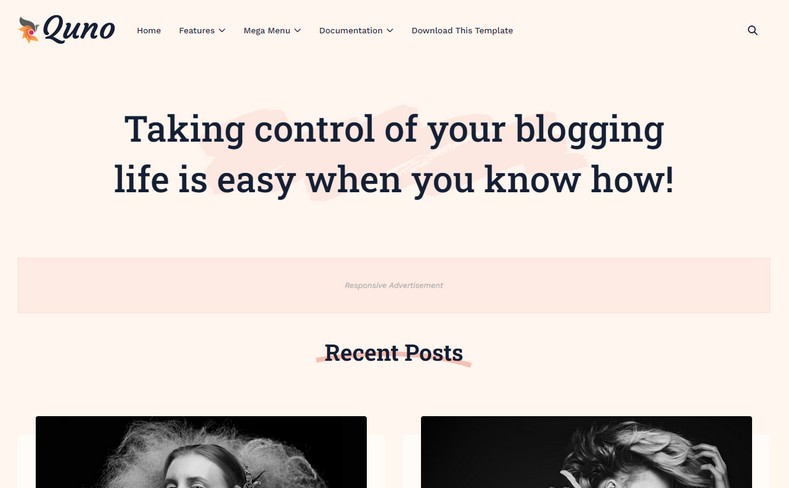 Quno Blogger Template