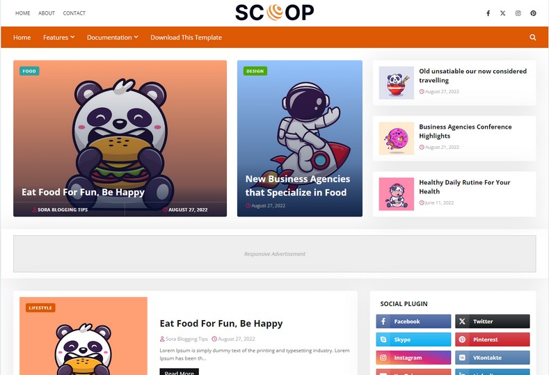 Scoop Blogger Template